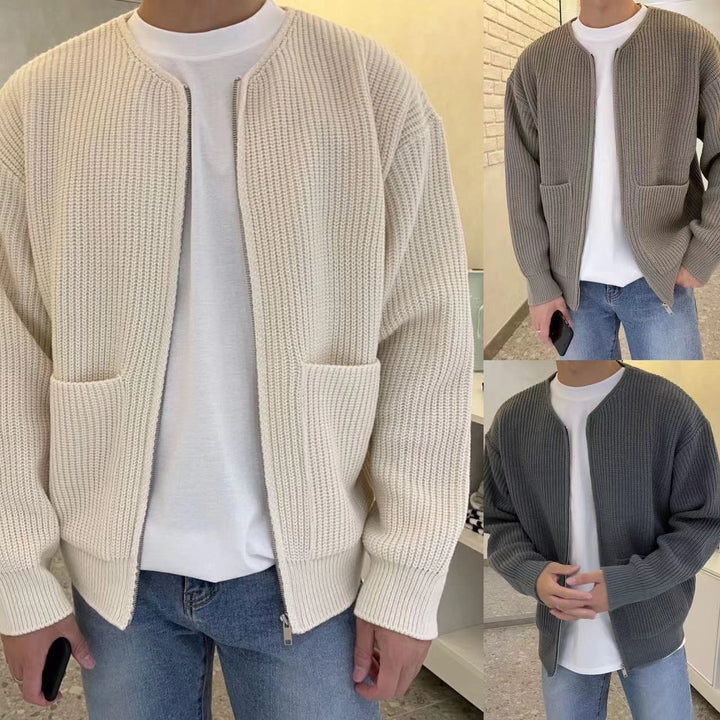 Samuel | Relaxed Fit Ribbed Knit Cardigan