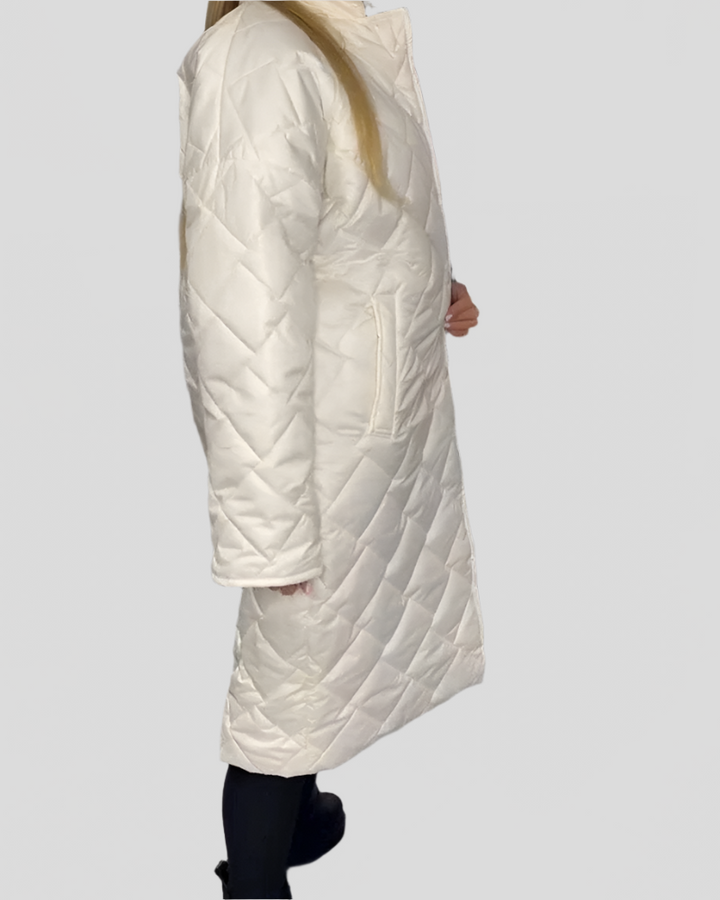 Lina | Casual Lapel Mid-length Cotton Coat