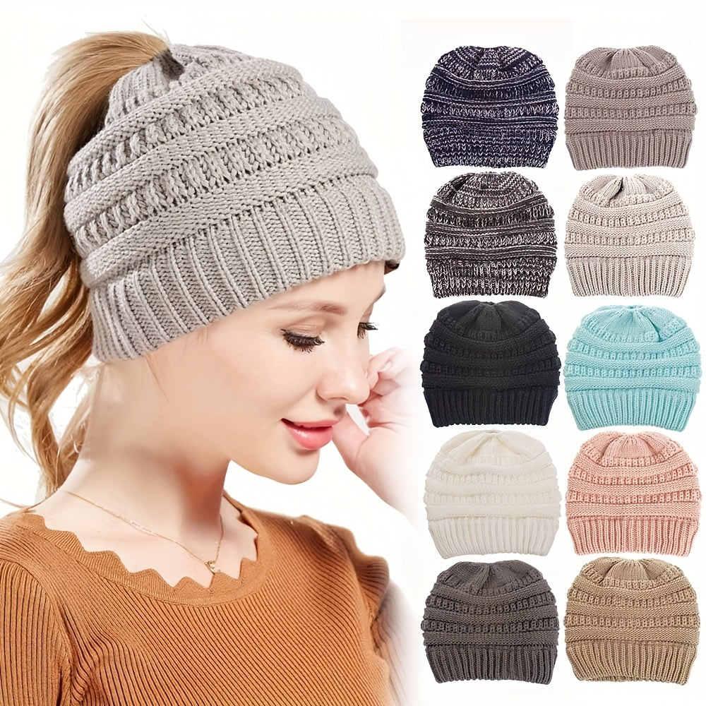 Emma | Stylish High Bun Winter Hat