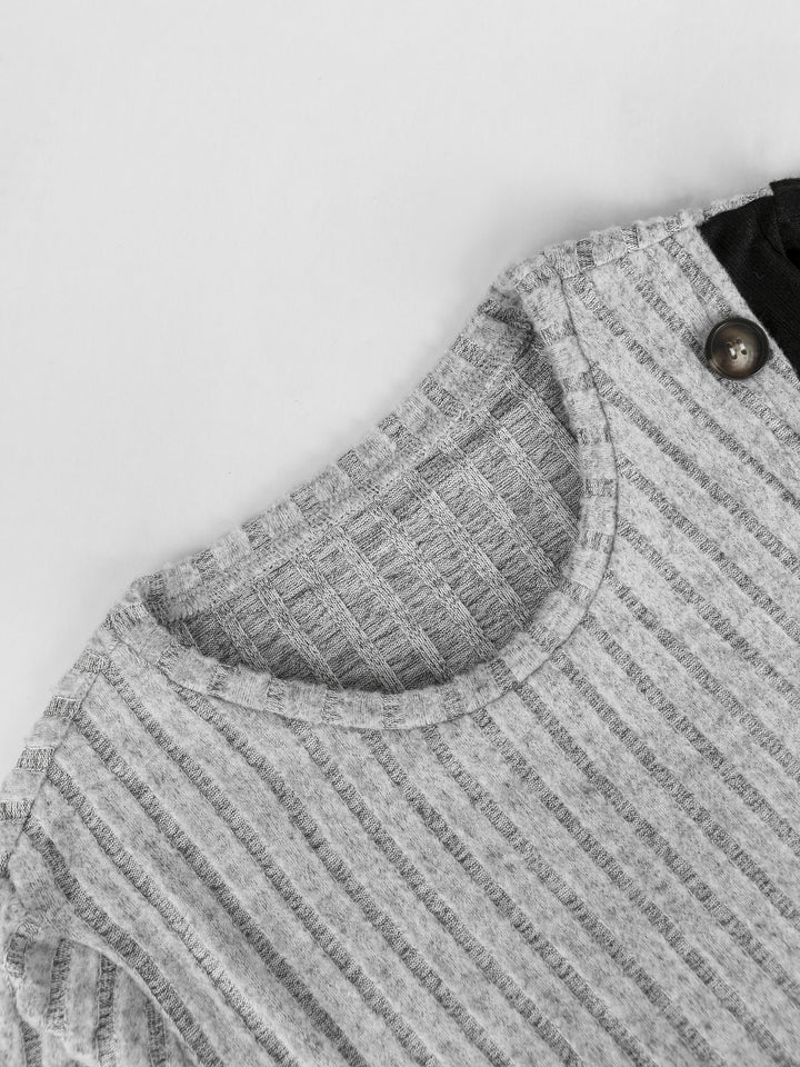 Olivia | Asymmetrical Buttoned Sweater