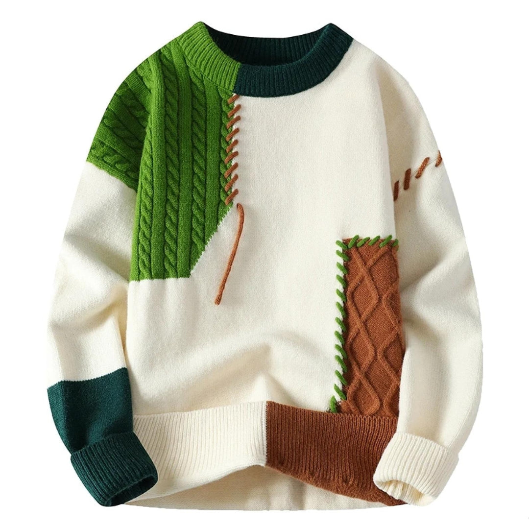 Sandro | Cozy Patchwork Sweater