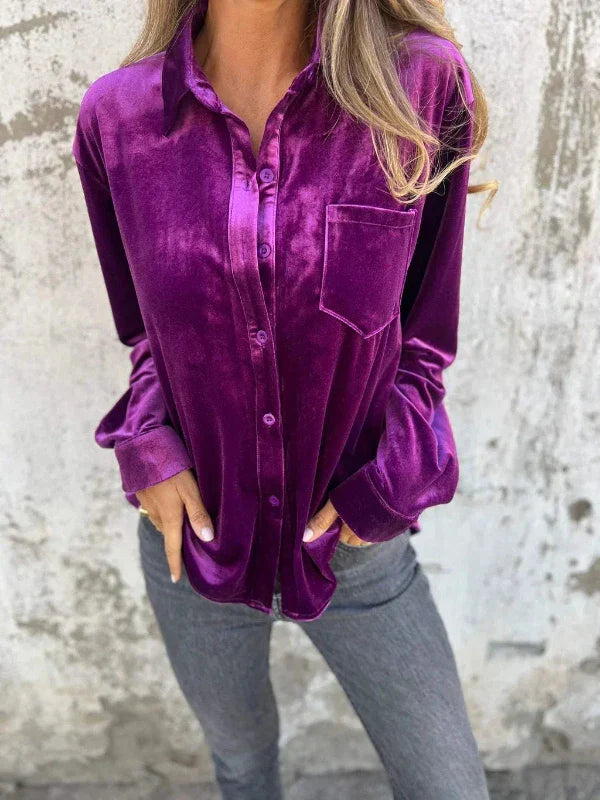 Nora | Velvet Blouse