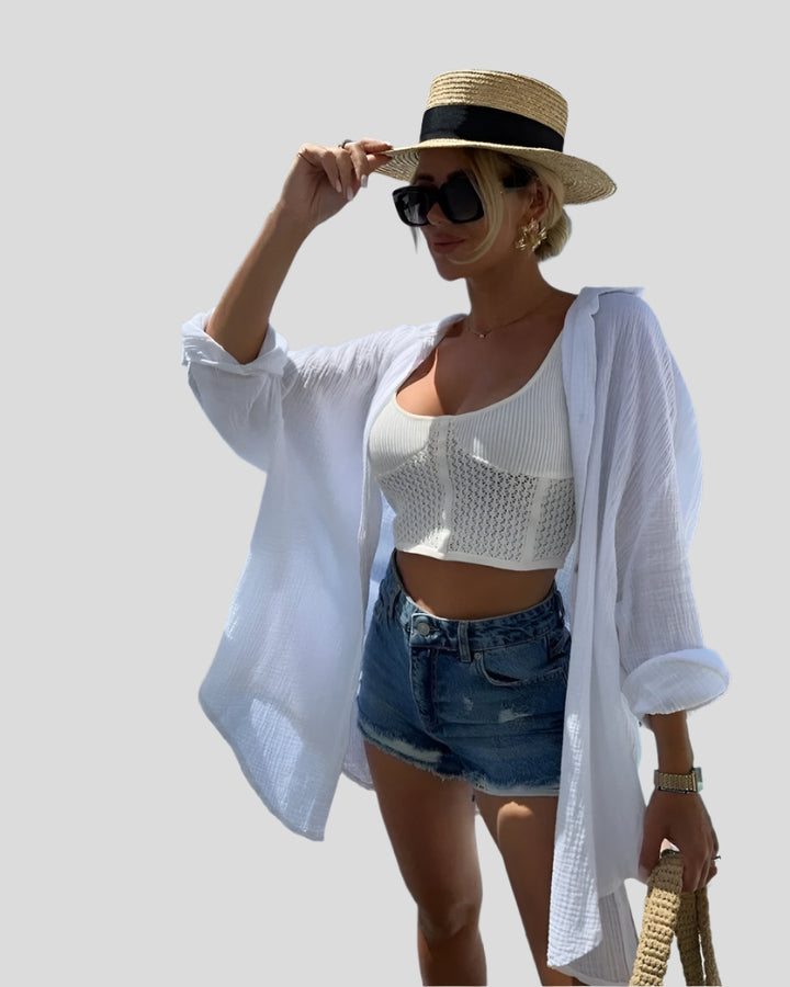 Sorya | Relaxed Shirt with Sequins & Pearls
