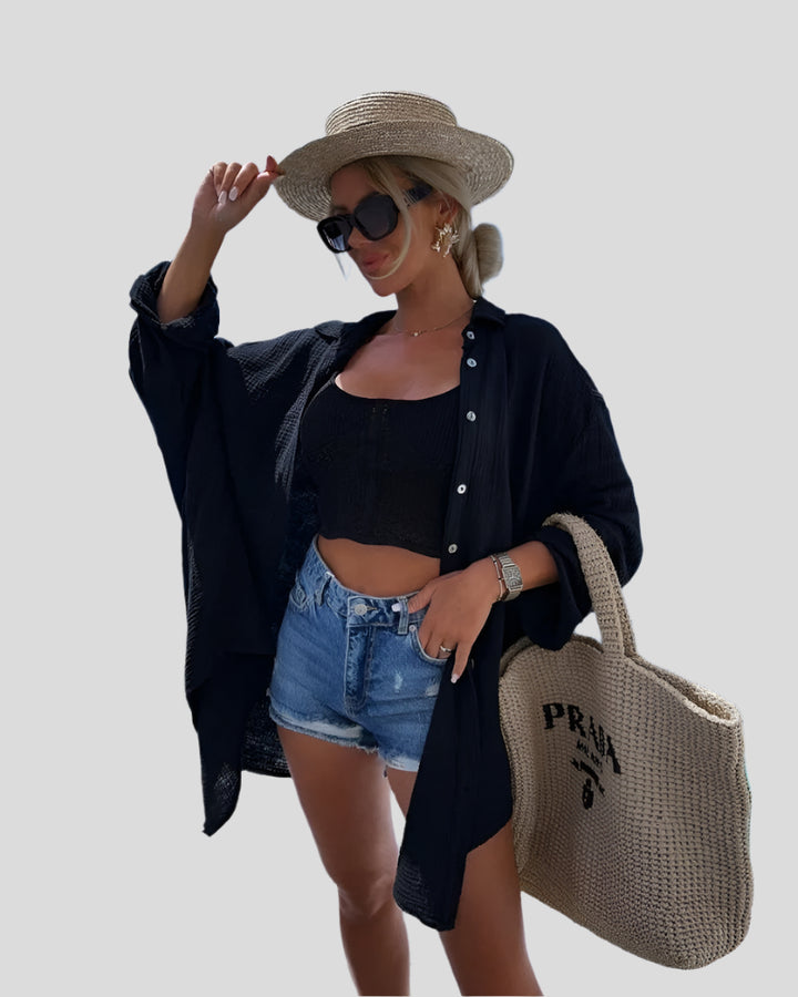 Sorya | Relaxed Shirt with Sequins & Pearls