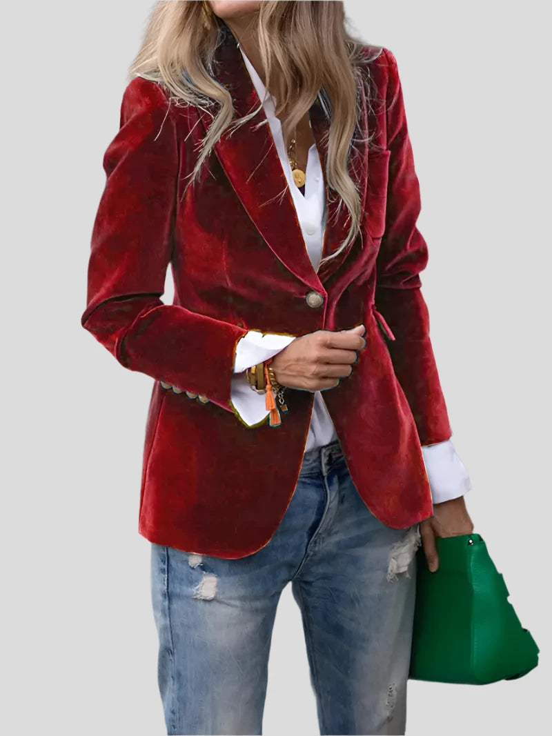 Caterina | Elegant Velvet Blazer
