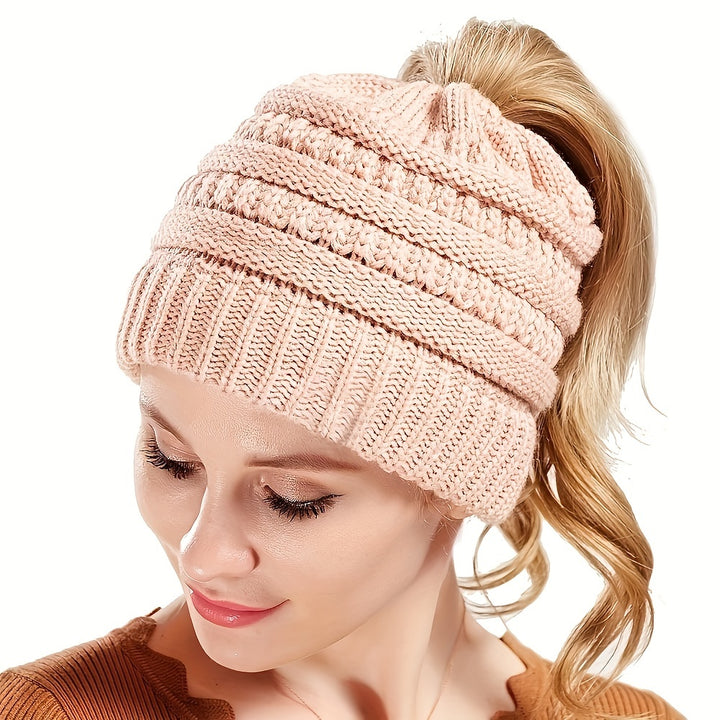 Emma | Stylish High Bun Winter Hat