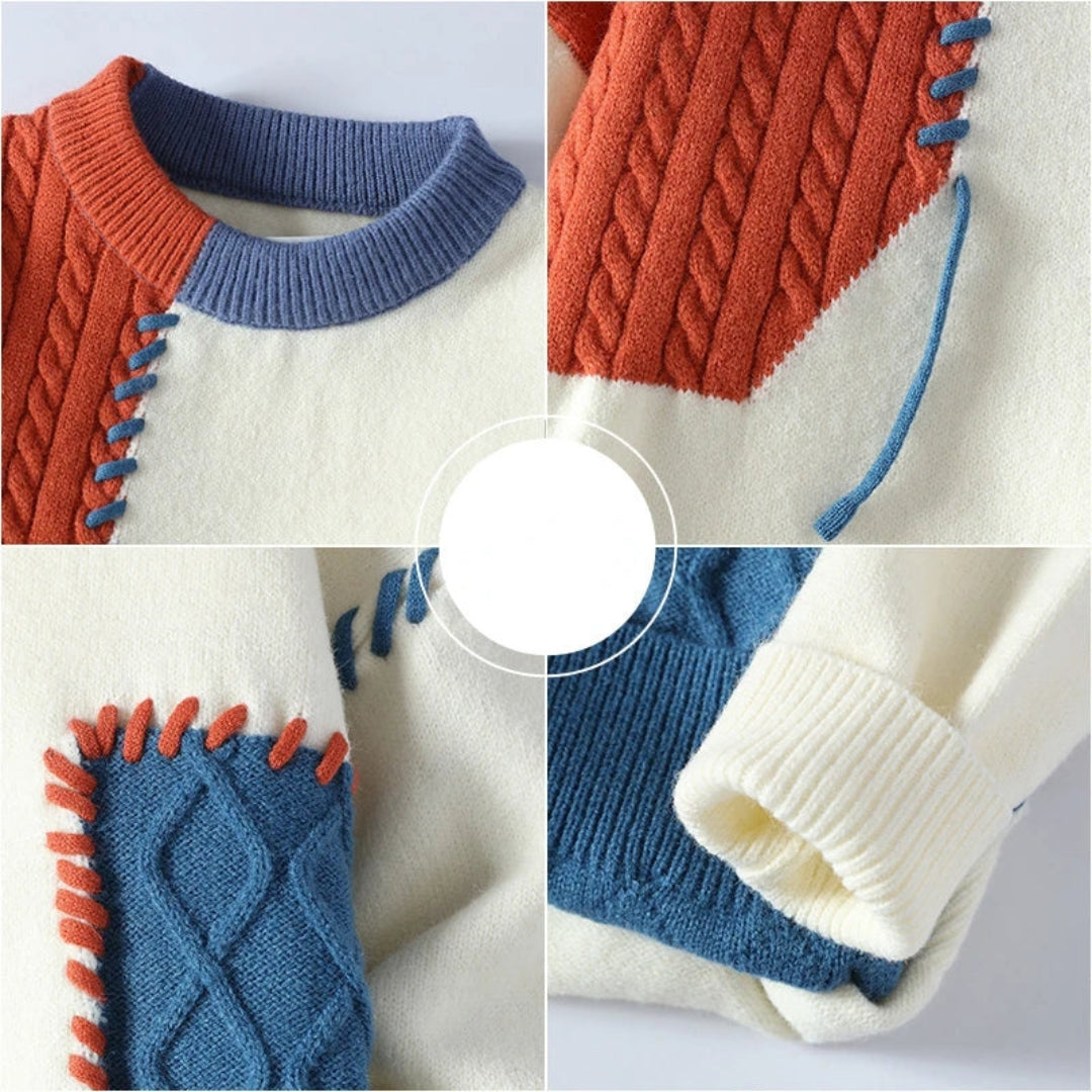 Sandro | Cozy Patchwork Sweater