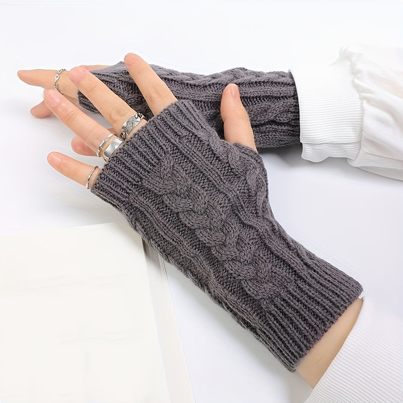 Sophie | Stylish Fingerless Winter Gloves