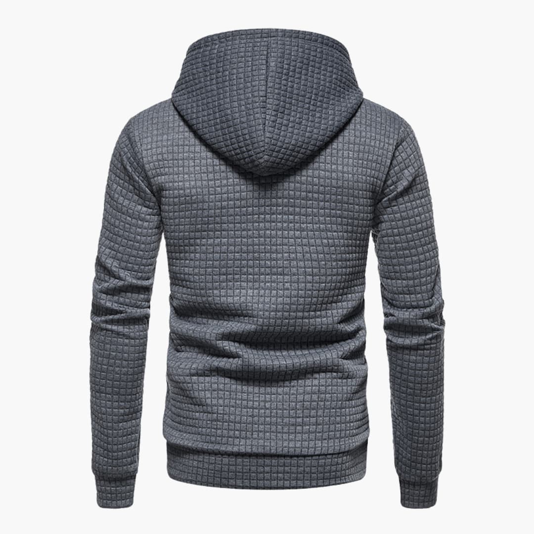 Trevor | Casual Fitted Waffle Fabric Hoodie