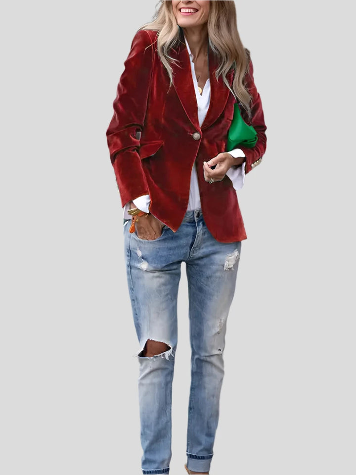 Caterina | Elegant Velvet Blazer