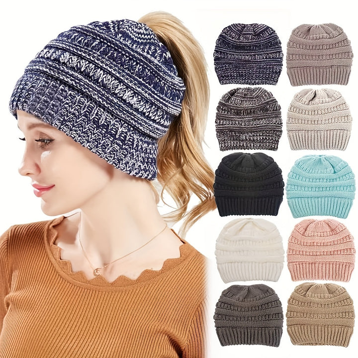 Emma | Stylish High Bun Winter Hat