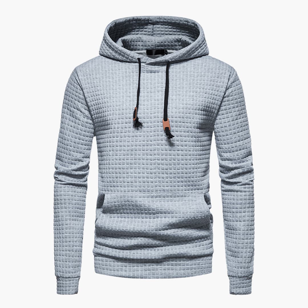 Trevor | Casual Fitted Waffle Fabric Hoodie