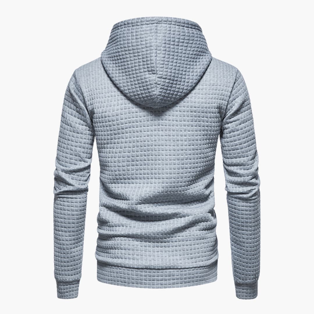 Trevor | Casual Fitted Waffle Fabric Hoodie