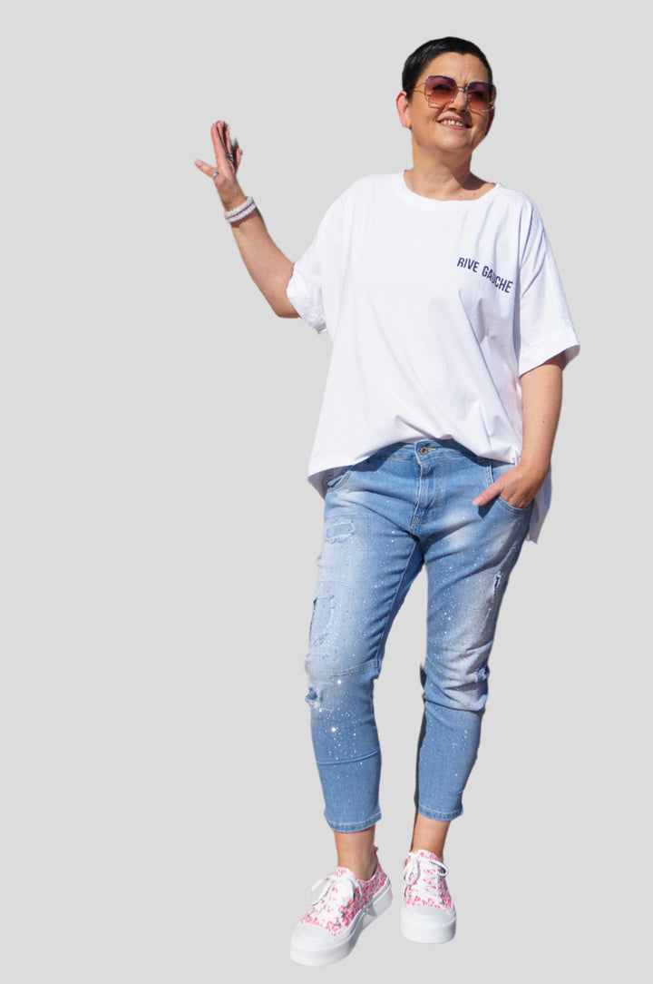 Daria | Relaxed-Fit Ripped Denim Jeans