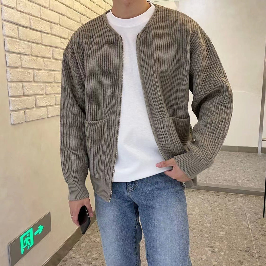 Samuel | Relaxed Fit Ribbed Knit Cardigan