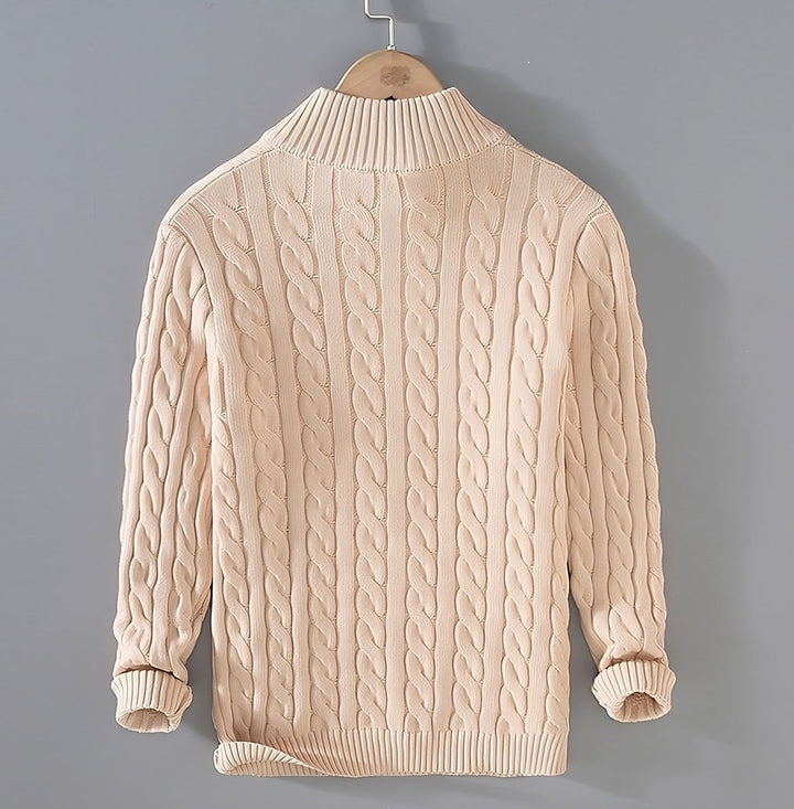 Anthony | Thick half turtleneck sweater with zipper