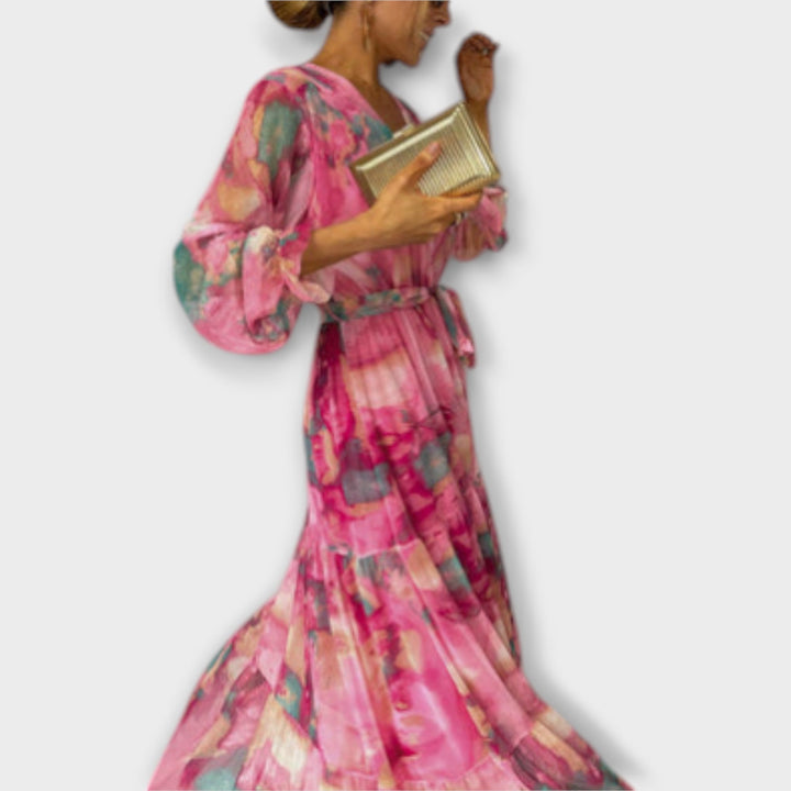 Evelyn | Watercolor Dream Maxi Dress