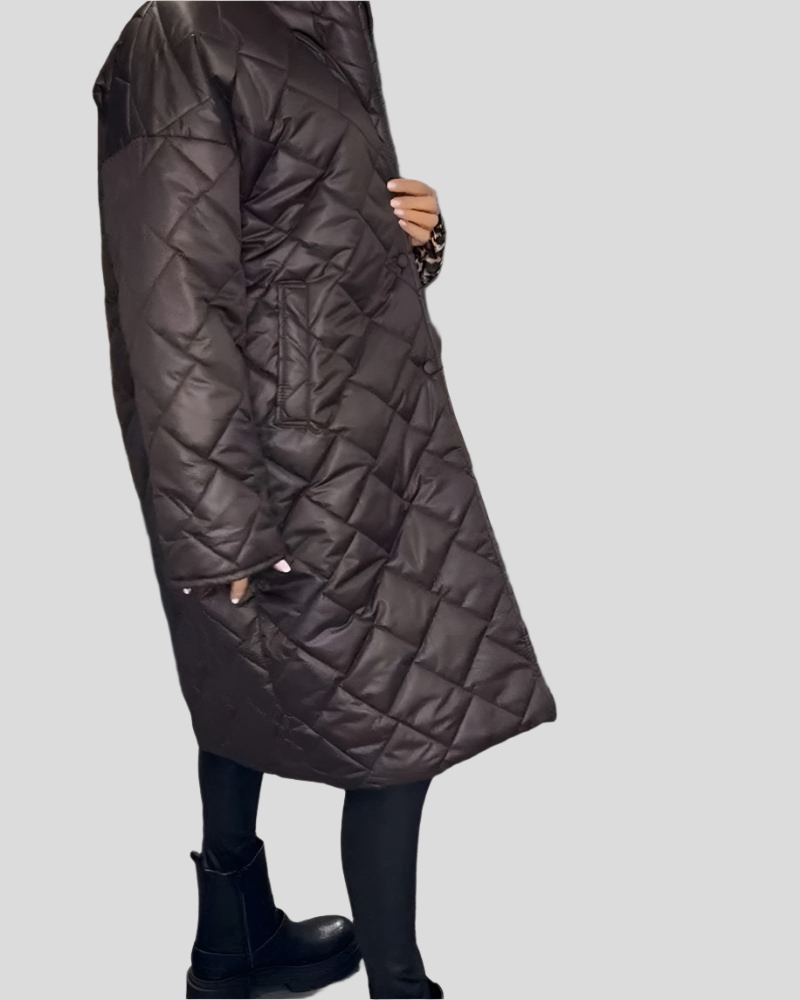 Lina | Casual Lapel Mid-length Cotton Coat
