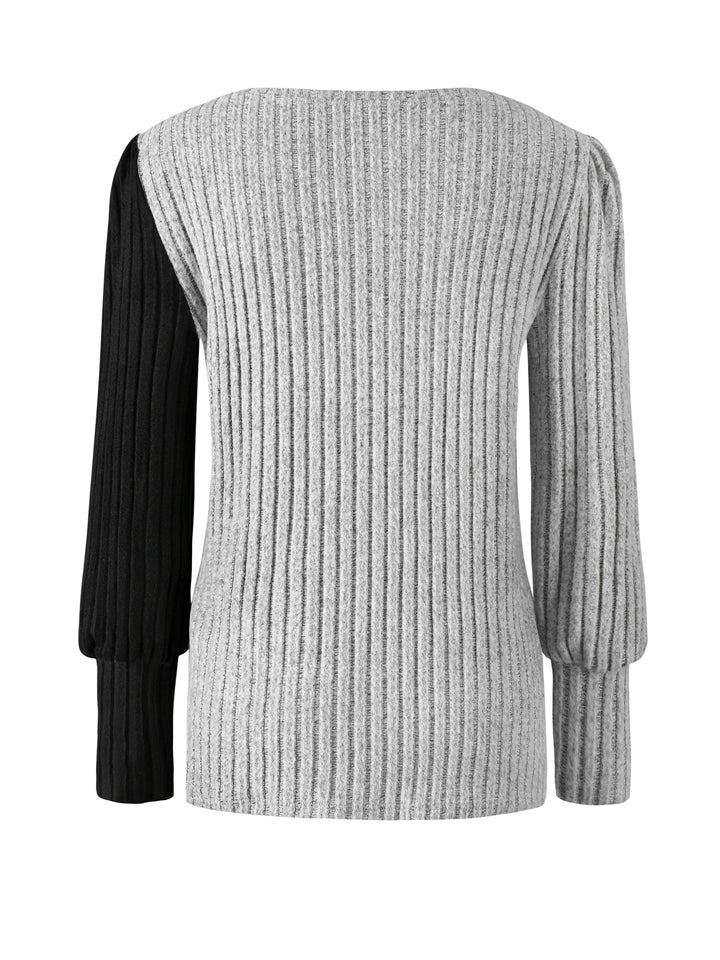 Olivia | Asymmetrical Buttoned Sweater