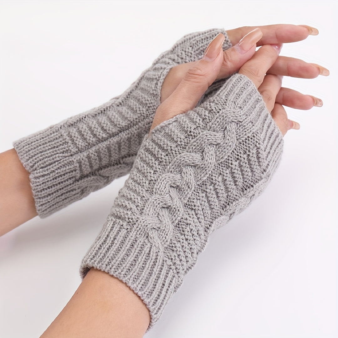 Sophie | Stylish Fingerless Winter Gloves