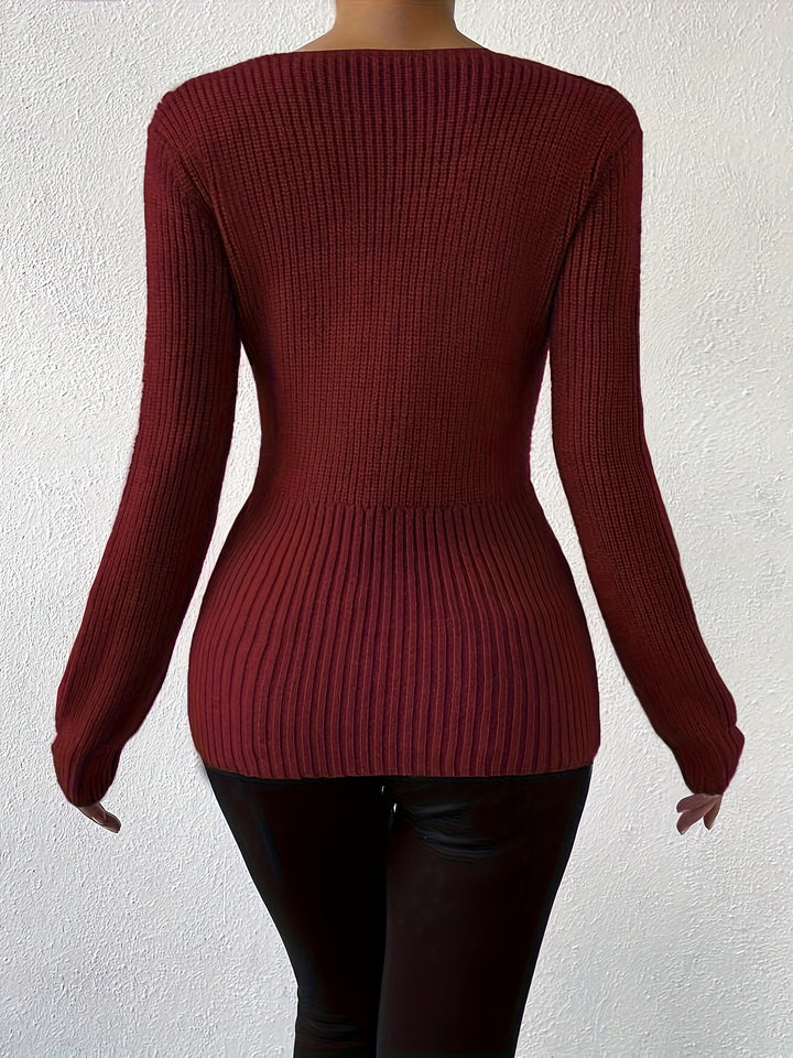 Isla | The Elegant V-Neck Sweater