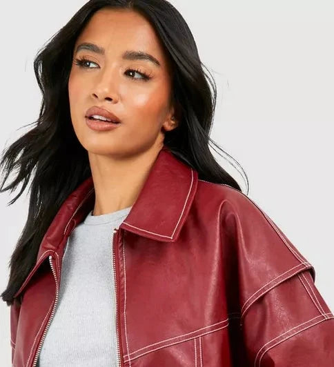 Faye |  Oversized Leather Jacket