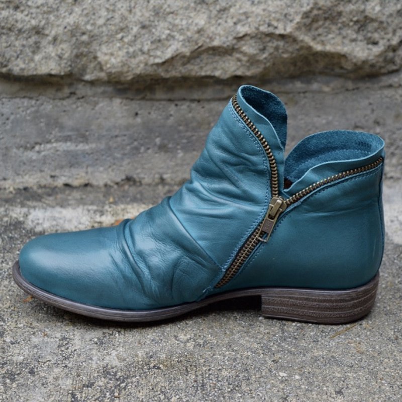 Charlotte | Zippered Leather Boots