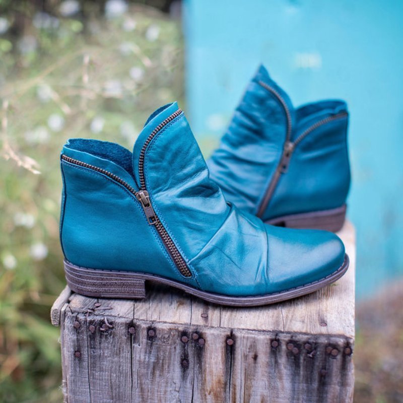 Charlotte | Zippered Leather Boots